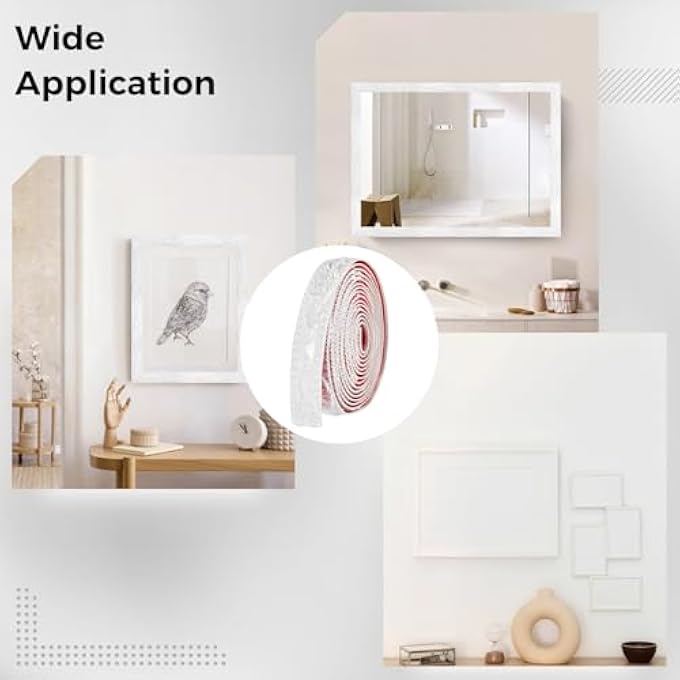 FLEXIBLE MOLDING TRIM WALL TRIM, 16.4 FEET SELF ADHESIVE PEEL AND STICK MOLDING CEILING MOLDING CABINET BORDER (WHITE) - Image 3