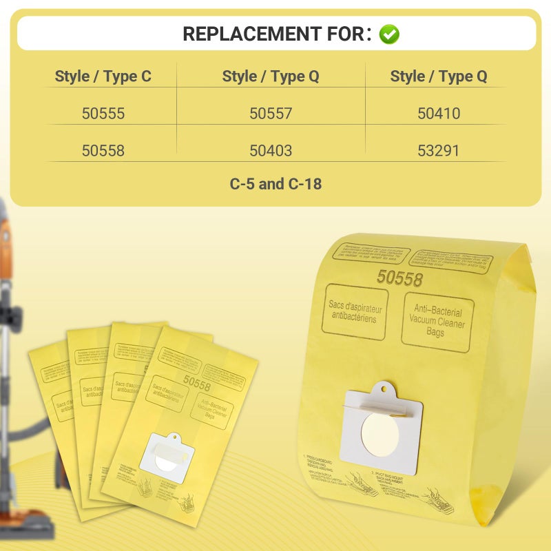 Improvedhand Vacuum Cleaner Bags Fit for Kenmore Canister Type C/Q 50555 50557 50558 and Type C-5, 20PCs By Improvedhand - Image 3