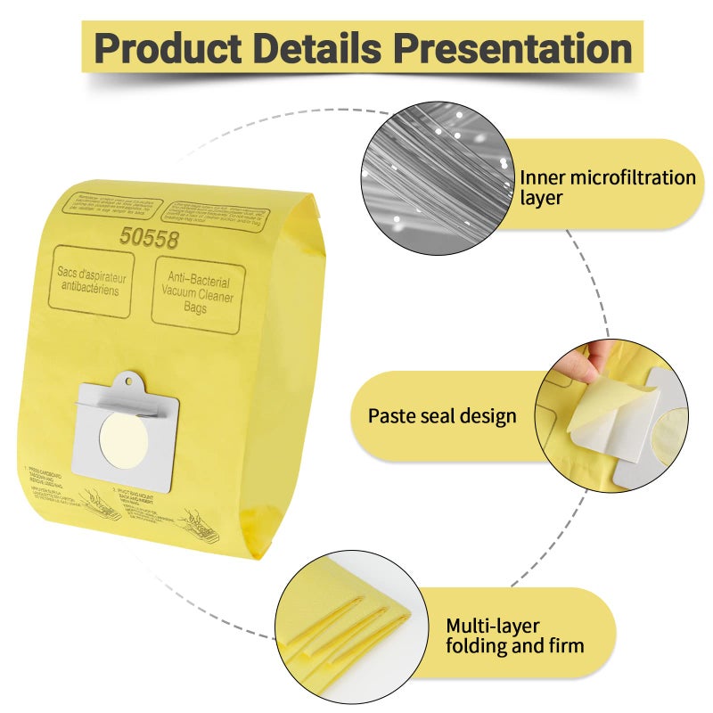 Improvedhand Vacuum Cleaner Bags Fit for Kenmore Canister Type C/Q 50555 50557 50558 and Type C-5, 20PCs By Improvedhand - Image 4