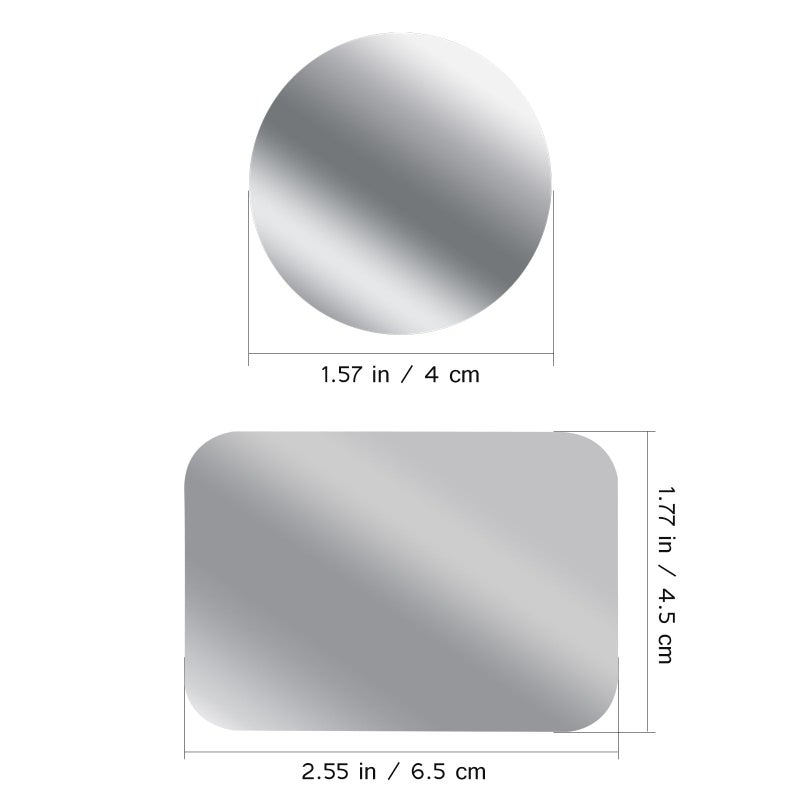 Self Adhesive Metal Plates for Magnetic Phone Holder 12 Pack Matte Black Silver - Image 3