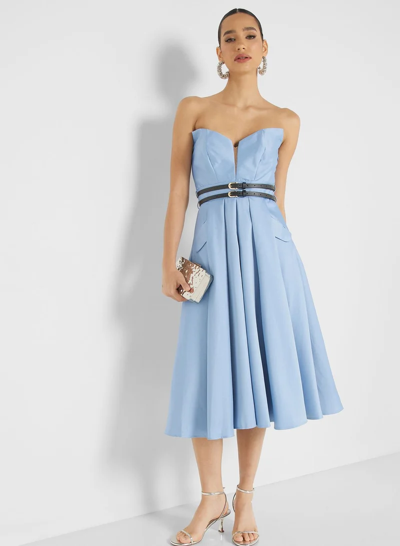 Femi9 Bardot Pleated Dress