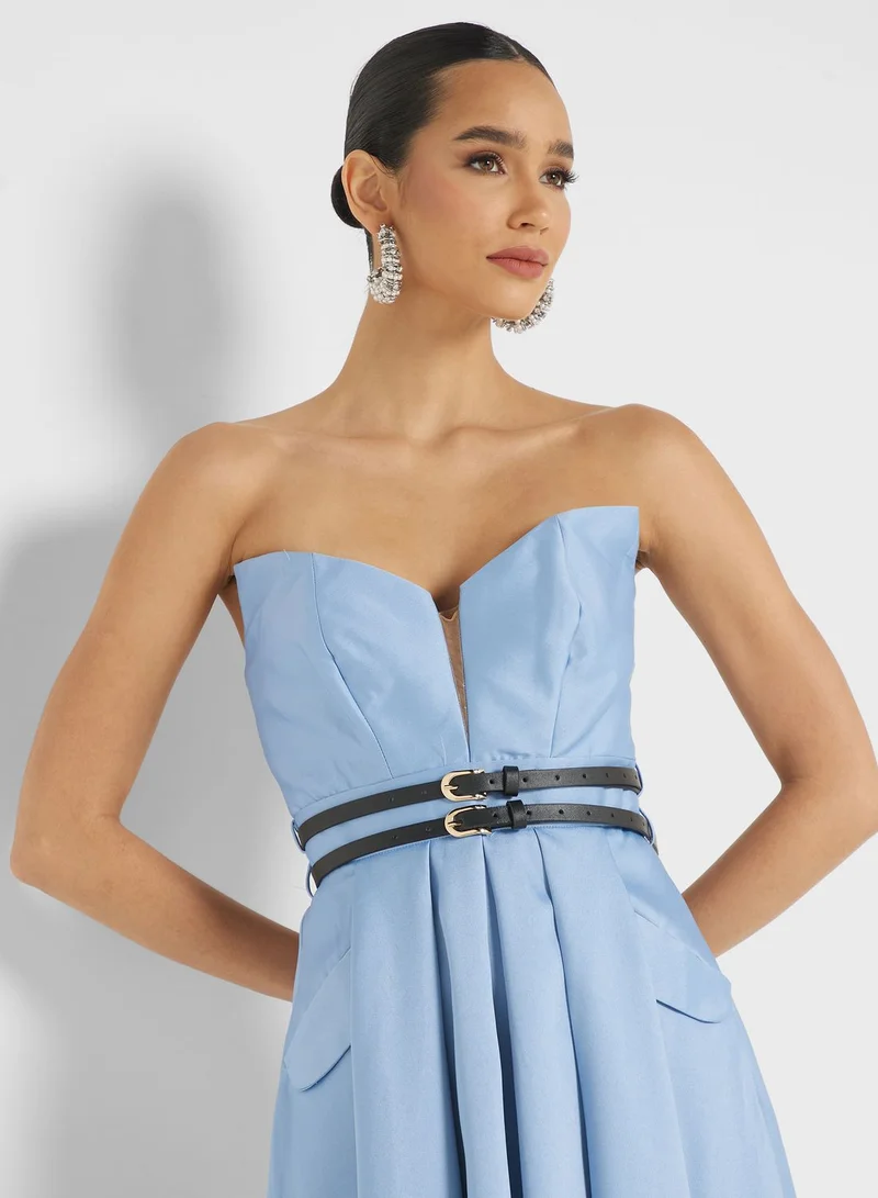 Femi9 Bardot Pleated Dress