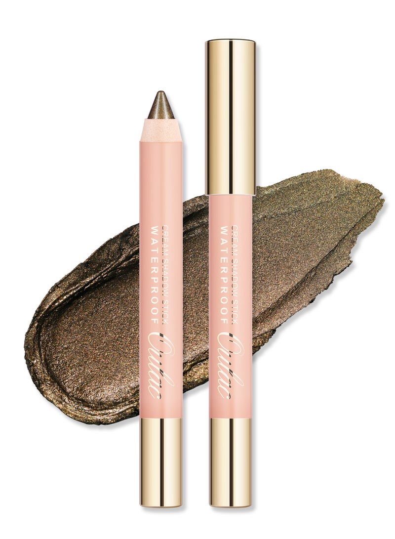 Oulac Waterproof Eyeshadow Stick - Shimmer Eye Shadow Pencil for Highlighter, Long Lasting, Blendable Glitter Eye Makeup, Vegan & Cruelty-Free 3.8g - Sweet and Sour
- 03 - Image 1