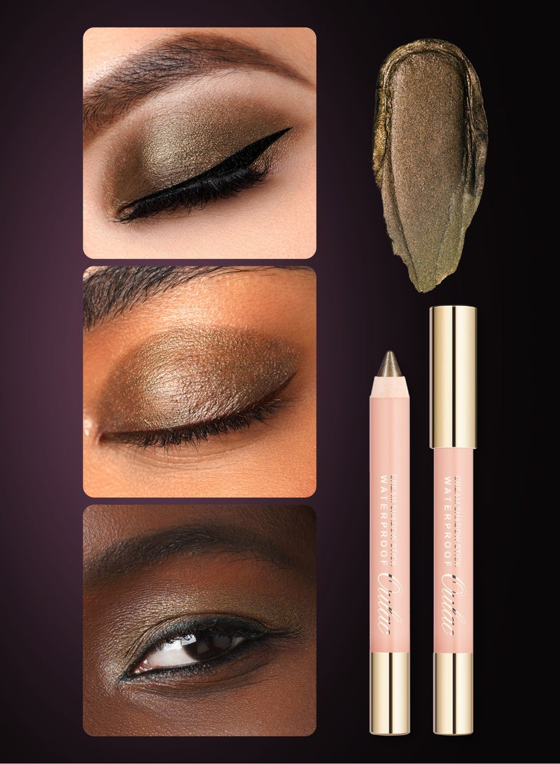 Oulac Waterproof Eyeshadow Stick - Shimmer Eye Shadow Pencil for Highlighter, Long Lasting, Blendable Glitter Eye Makeup, Vegan & Cruelty-Free 3.8g - Sweet and Sour
- 03 - Image 4