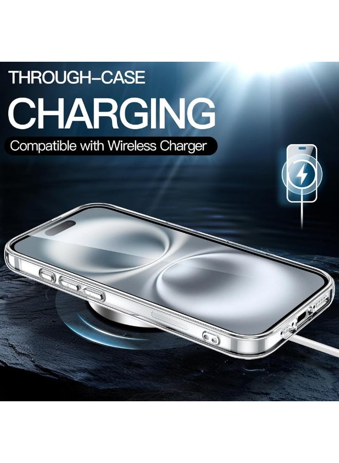 2 Pack Case For IPhone 16 6.1-Inch Non-Yellowing Shockproof Phone Bumper Cover Anti-Scratch Clear Back (Clear) - Image 5