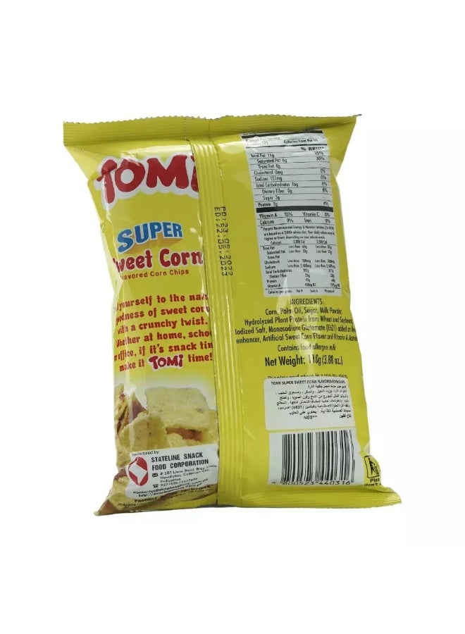Tomi Super Sweet Corn Flavoured Corn Chips- 110gms - Image 2