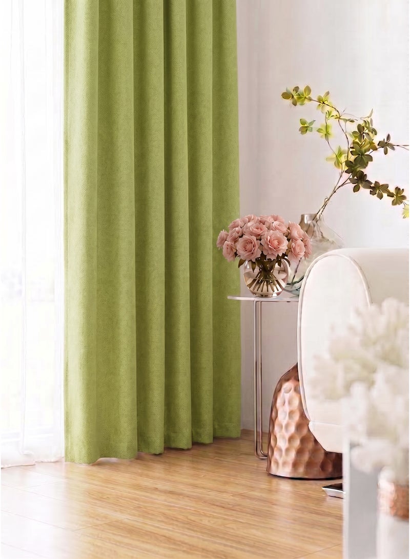 Amali Regal Dimout curtains with 16 Grommets in 2 panels Size (W132 x L 274cm) for living room Decor or bedroom window noise reduction and light blocking - Image 2