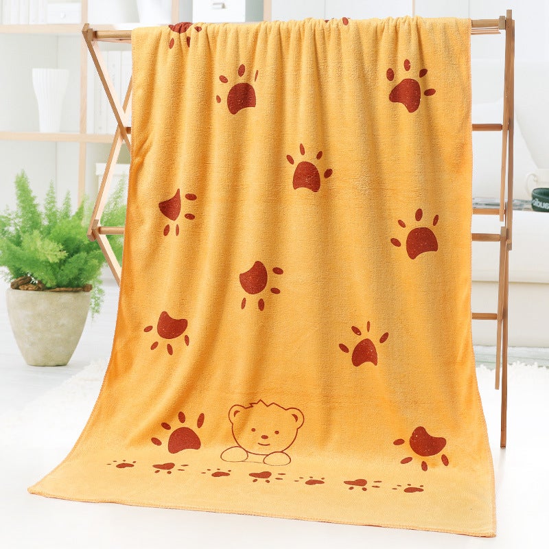 general Kids Microfiber Bath Towel, Cartoon Rabbit Print Beach Towel for Children Swimming and Shower - Image 1