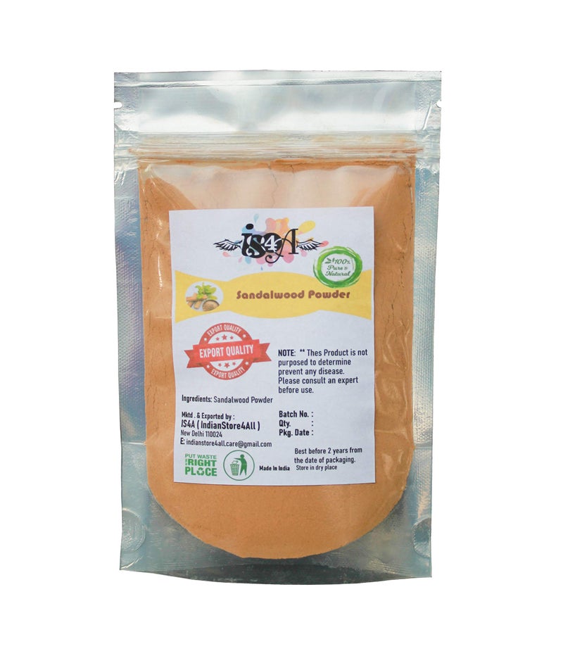 IS4A Natural Pure Sandalwood (Chandan) Powder (White, 35 Grams) - Image 1