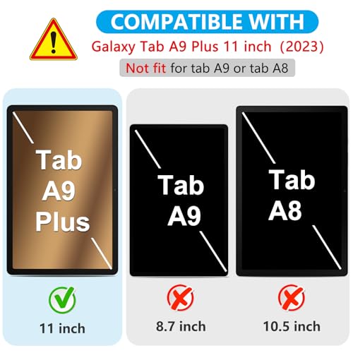 SPARIN 3 Pack Screen Protector for Samsung Galaxy Tab A9 Plus 11 Inch 2023, Tempered Glass Tablet Screen Protector for Galaxy Tab A9+ 5G (SM-X210/X216/X218), Case Friendly, Anti Scratch - Image 3