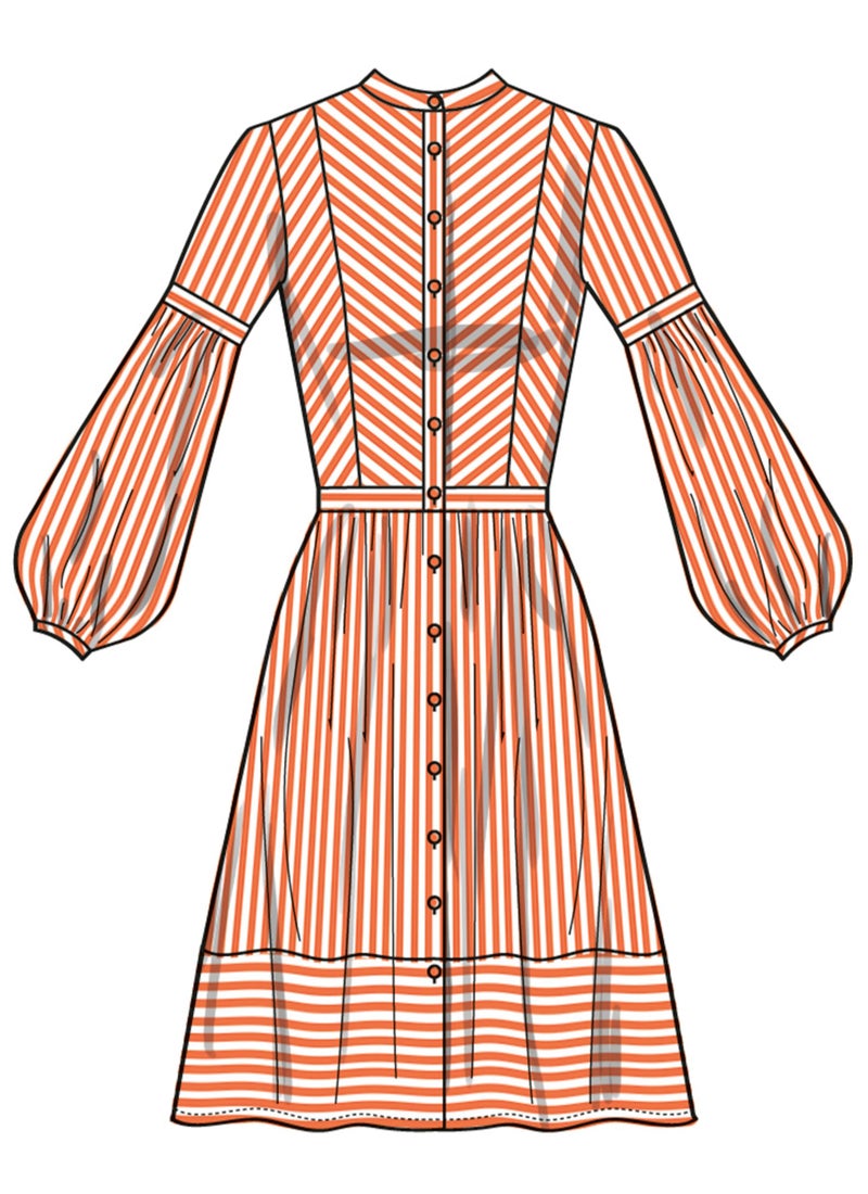 Simplicity SS3098H5 Misses' Button-Front Dress Sewing Pattern Packet, Design Code S3098, Sizes 6-8-10-12-14 - Image 4