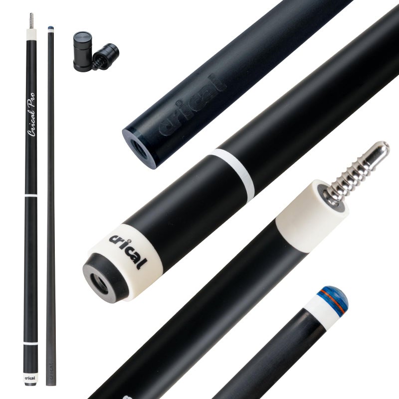 CRICAL Carbon Fiber Pool Cue Stick 58" Billiard Cue Sticks Professional Low Deflection Pool Sticks with 3/8 * 8 Pin Joint and 12.5mm Tip - Image 1