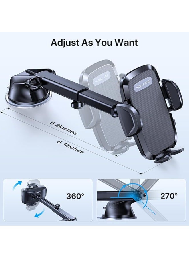 New Universal Car Phone Holder 【Powerful Suction Cup】 Phone Holder Car for Dashboard Windshield 【Double Metal Hook】 Mobile Holder for Car Air Vent Car Mobile Holder for All 4.0-7.2 Smartphone - Image 5