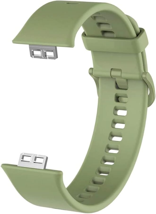 Dado Replacement Silicone Band compatible with Huawei Fit Watch, solid color bands (Green)