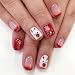 HJKDSFD Christmas Press on Nails Short Square Design Fake Nails with Nail Glue Acrylic Artificial False Nails Cute Snow Elk Full Cover Stick on Nails for Women Girls Kids Manicure Tips 24Pcsï¼ˆRed Whiteï¼‰ - Image 2