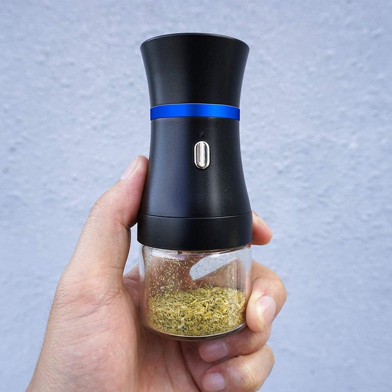 Spacenight Electric Herb Grinder COMPACT for Flower Buds, USB-Rechargeable, 2pcs 1.7oz Glass Herb Chamber - Ideal for Everyday Carry - Image 4