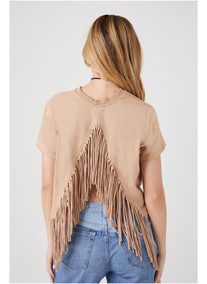 FOREVER 21 - Crazy Horse Fringe Graphic Tee - Image 1