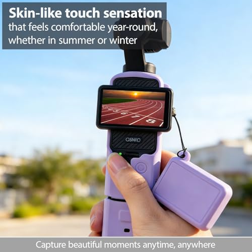 Frevyve Case for DJI Osmo Pocket 3/Xtra Muse Camera, Soft Silicone Protective Case, Anti-Scratch, Slim Fit Skin with mic Cover and Screen Protector Accessories for Osmo Pocket 3/Xtra Muse (Lilac) - Image 3