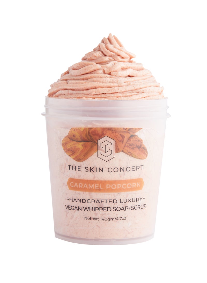 THE SKIN CONCEPT The Skin Concept Whipped Soap and Scrub - Caramel Popcorn - Handmade, Vegan - Image 1