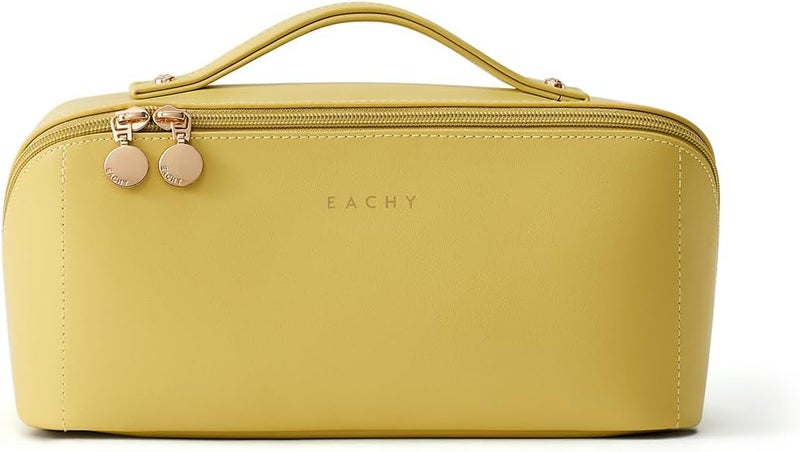 EACHY Travel Makeup Bag,Large Capacity Cosmetic Bags for Women,Waterproof Portable Pouch Open Flat Toiletry Bag Pattern Makeup Bag - Image 5