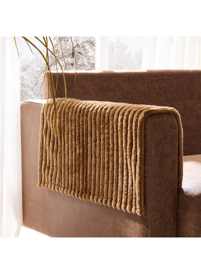 Meider 100% Waterproof Couch Arm Covers 2pcs, Fuzzy Chair Arm Covers Thick Soft Recliner Chair Armrest Protectors, Non-Slip Couch Armrest Cover Pet mats for Sofa (Coconut, 22" x 22" 2 Pack) - Image 1