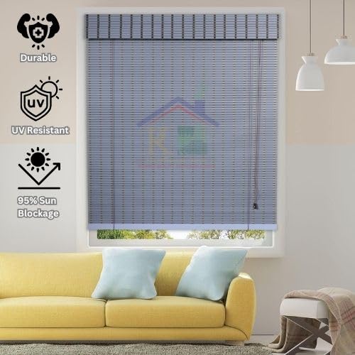 Mr.ChickWala Mr Chickwala Light Filtering Colling PVC Exterior and Interior Window Blind for Balcony and Outdoor Area Sun Shade Heat Reducing Rain ResistantBrown 3 4 4 x 7 - Image 2