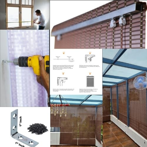 Mr.ChickWala Mr Chickwala Light Filtering Colling PVC Exterior and Interior Window Blind for Balcony and Outdoor Area Sun Shade Heat Reducing Rain ResistantBrown 3 4 4 x 7 - Image 4