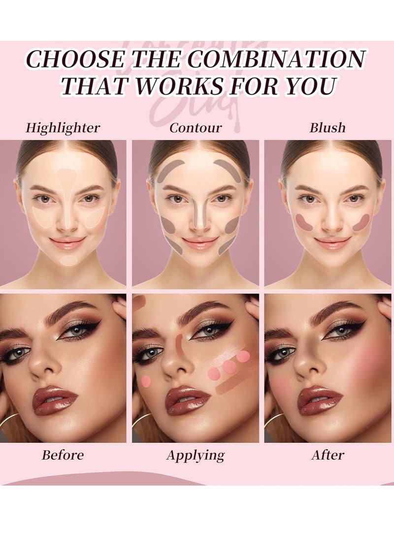 HelloKiss Concealer Stick with Brush Head Highlighter Makeup Stick Highlighter Creamy Stick Long Lasting Waterproof Makeup Stick for Concealer and Brighten Concealer Contour Highlighter Stick 02 - Image 4