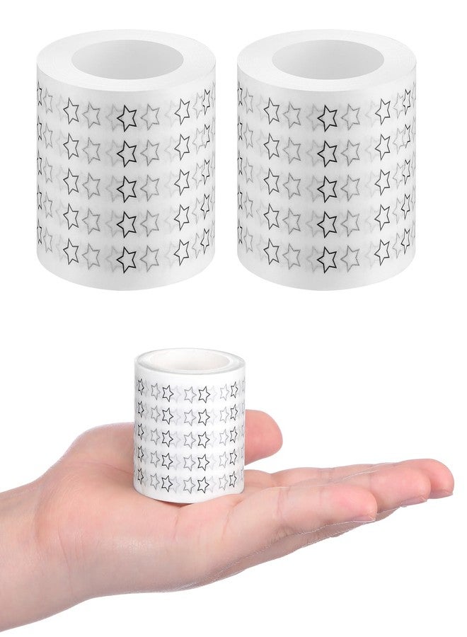 Dunzoom 2 Rolls Star Rating Stamp Stickers Writable Book Star Patterns Tape Washi Tape Book Planner Stickers 37.5 mm 10m 1000 Labels - Image 1