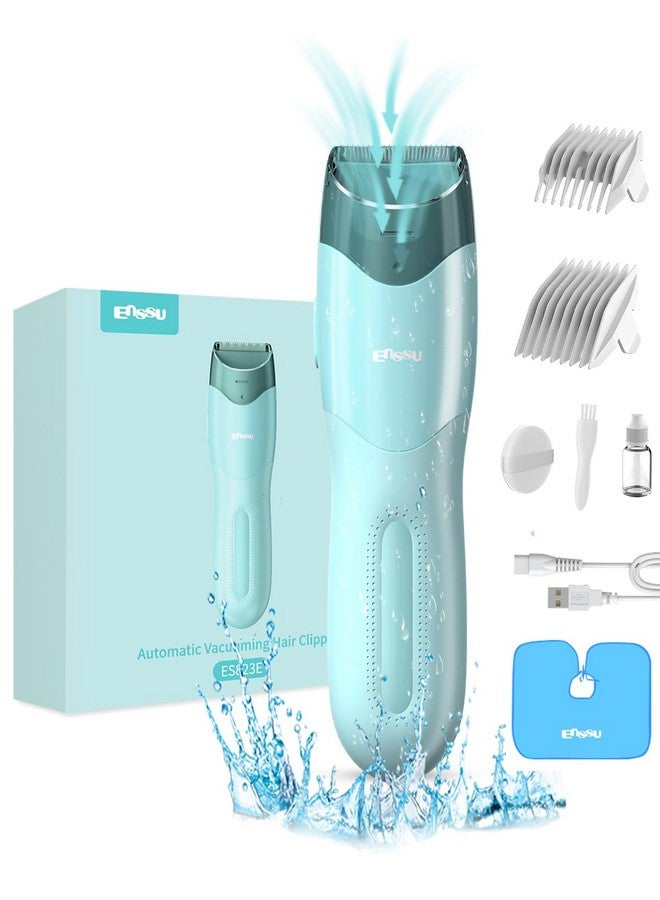 ENSSU Vacuum Hair Clippers for Kids, Rechargeable Vacuum Hair Cutter with 2 Modes for Children/Infant/Men, Waterproof Baby Hair Clippers Trimmers Cordless Haircut Kit in Large Hairs Storage Space - Image 1