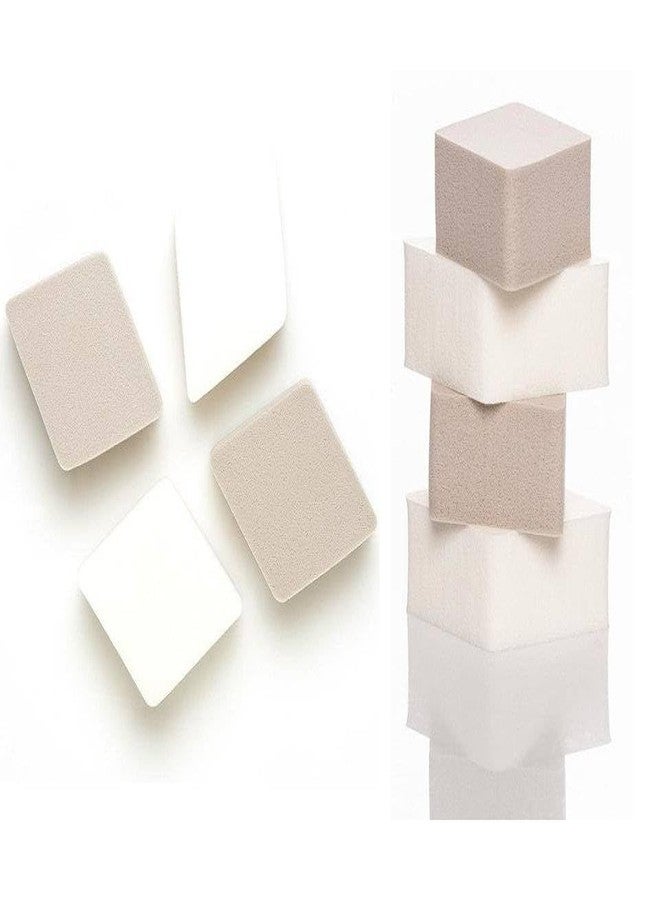 Basicare Compact Velour Puffs Makeup Sponge, Latex-Free Blending Sponge And Makeup Puff For Foundation, Pressed Or Loose Powder, Blusher And Blending 4 pcs (Pack of 2) - Image 1