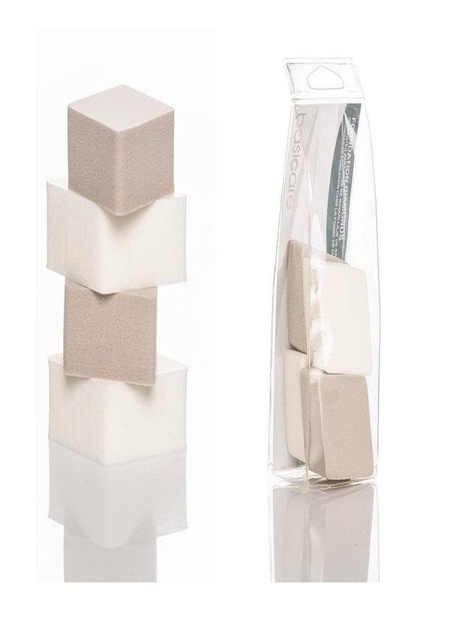 Basicare Compact Velour Puffs Makeup Sponge, Latex-Free Blending Sponge And Makeup Puff For Foundation, Pressed Or Loose Powder, Blusher And Blending 4 pcs (Pack of 2) - Image 2