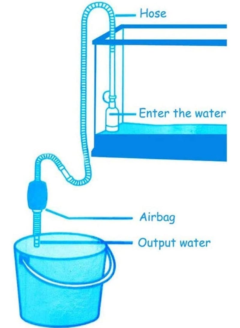 Generic Aquarium Water Changer Gravel Cleaner 2.5M Long PVC Pipe with Flow Control Tap for Fish Tank Easy Siphon Suction Device High Strength Convenient Aquarium Accessories  - Image 3