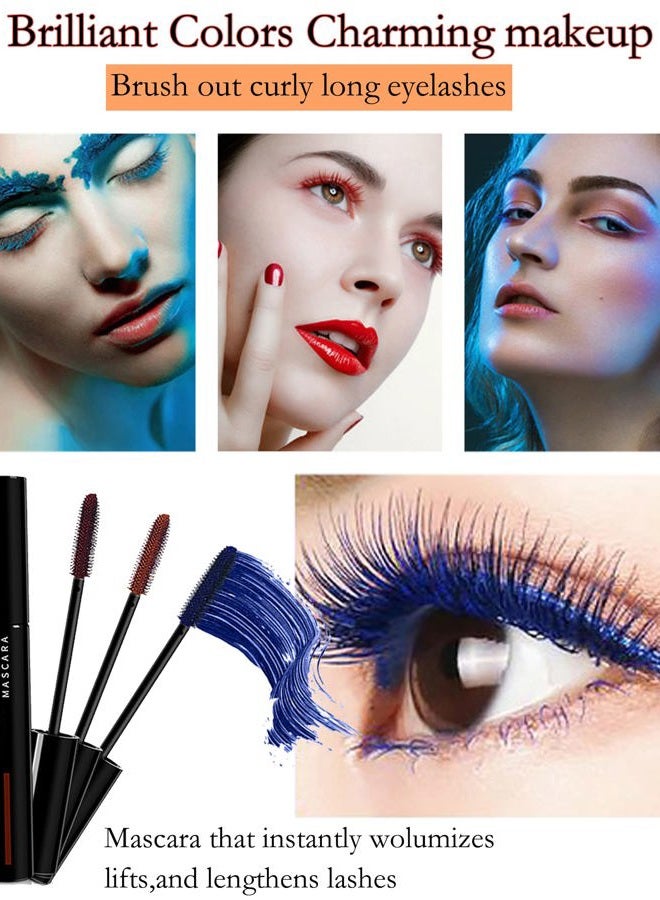 LYSdefeu Burgundy Mascara Waterproof for Eyelashes,Longlasting Curling Dark Red Liquid Mascara Volume and Length,Cosplay Party Stage Colored rimel de pestañas, Mother's Day Eye Makeup Gift for Women Girl - Image 5