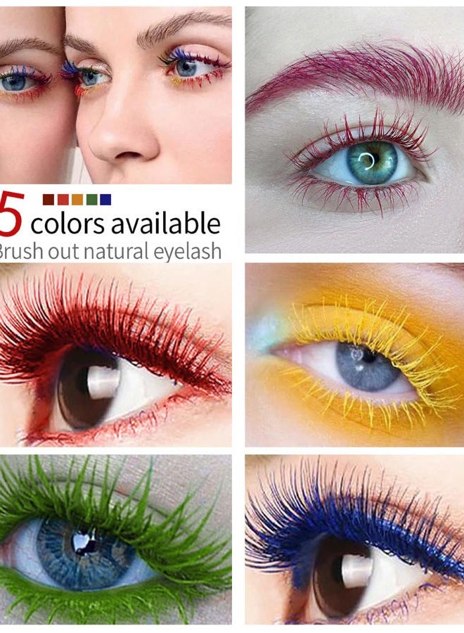 LYSdefeu Burgundy Mascara Waterproof for Eyelashes,Longlasting Curling Dark Red Liquid Mascara Volume and Length,Cosplay Party Stage Colored rimel de pestañas, Mother's Day Eye Makeup Gift for Women Girl - Image 2