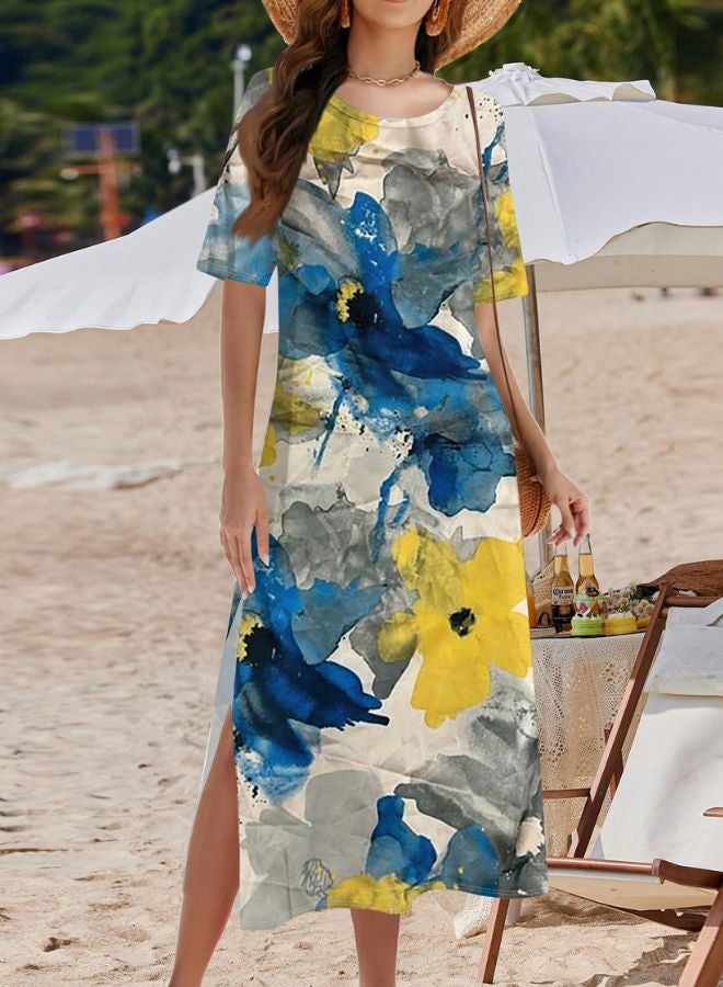 Tepveisoy Women's Fashion Summer Dresses Casual Beach Dresses One Piece Dress Slim Holiday Dress  - Image 2