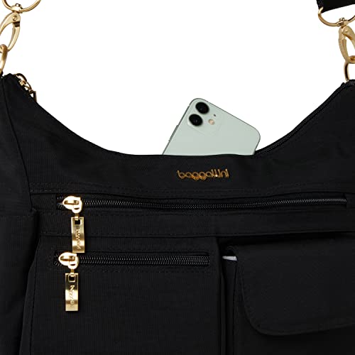 Baggallini womens Modern Everywhere Bag, Black W/ Gold Hardware, One Size US - Image 4