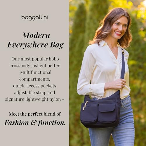 Baggallini womens Modern Everywhere Bag, Black W/ Gold Hardware, One Size US - Image 2