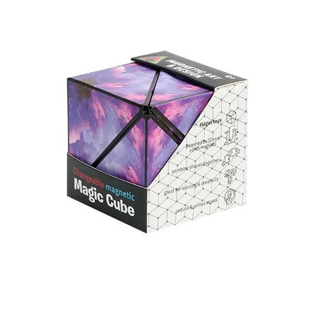 Sawkirp Darshraj Pack of 1 Piece 72 Transformation Galaxy Pattern Infinity Cube, Triangle Puzzle Set, Geometric Origami Fidget Toys, Multi-Color - Image 3