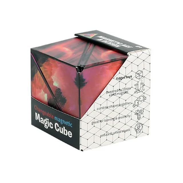 Sawkirp Darshraj Pack of 1 Piece 72 Transformation Galaxy Pattern Infinity Cube, Triangle Puzzle Set, Geometric Origami Fidget Toys, Multi-Color - Image 4