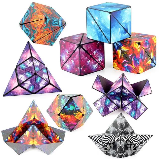 Sawkirp Darshraj Pack of 1 Piece 72 Transformation Galaxy Pattern Infinity Cube, Triangle Puzzle Set, Geometric Origami Fidget Toys, Multi-Color - Image 5