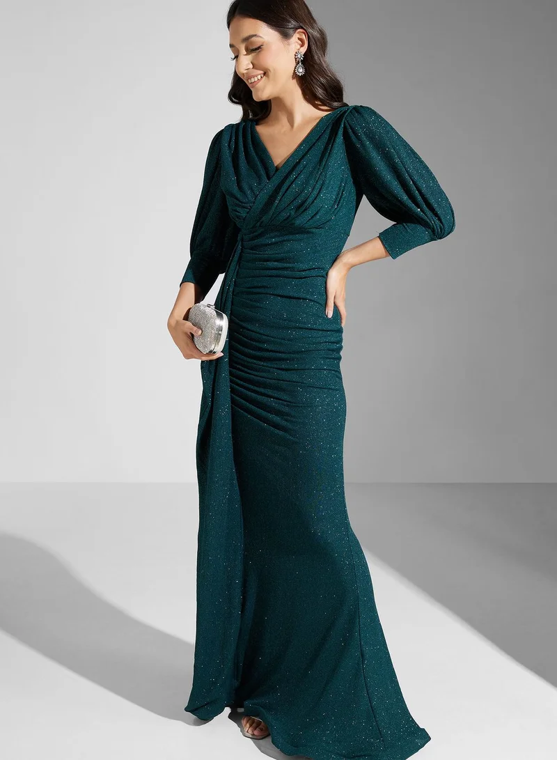 Khizana Ruched Detail Mermaid Dress