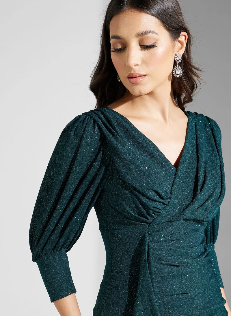 Khizana Ruched Detail Mermaid Dress