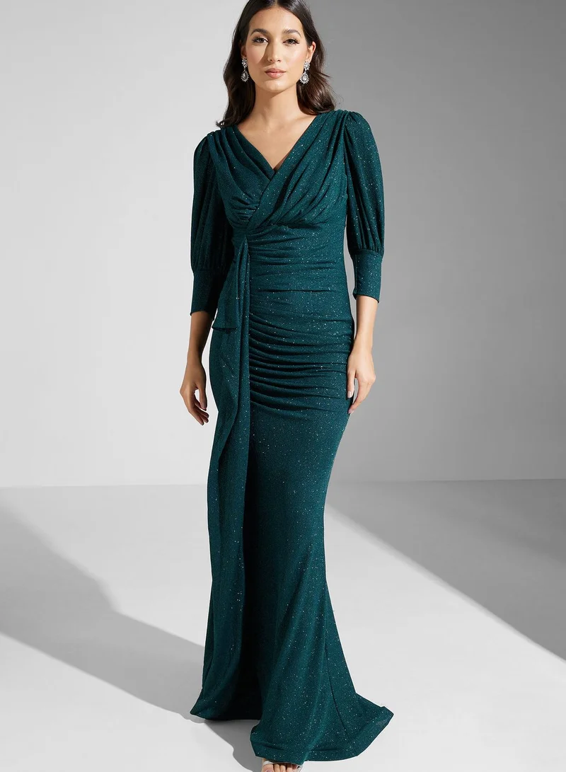 Khizana Ruched Detail Mermaid Dress