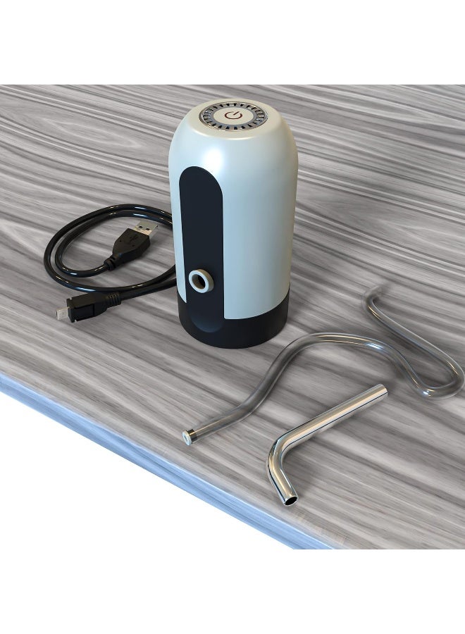 Goods-de Automatic Water Dispenser for any kind of bottles | USB charging, portable Water Pump black and white (White) - Image 5