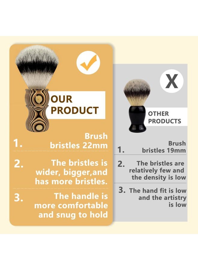 Kikc KIKC Hand Crafted Shaving Brush for Vegans, Synthetic Hair Bristle for Wet Shave, Comfortable Handle, Suitable for Leg Shaving - Image 4