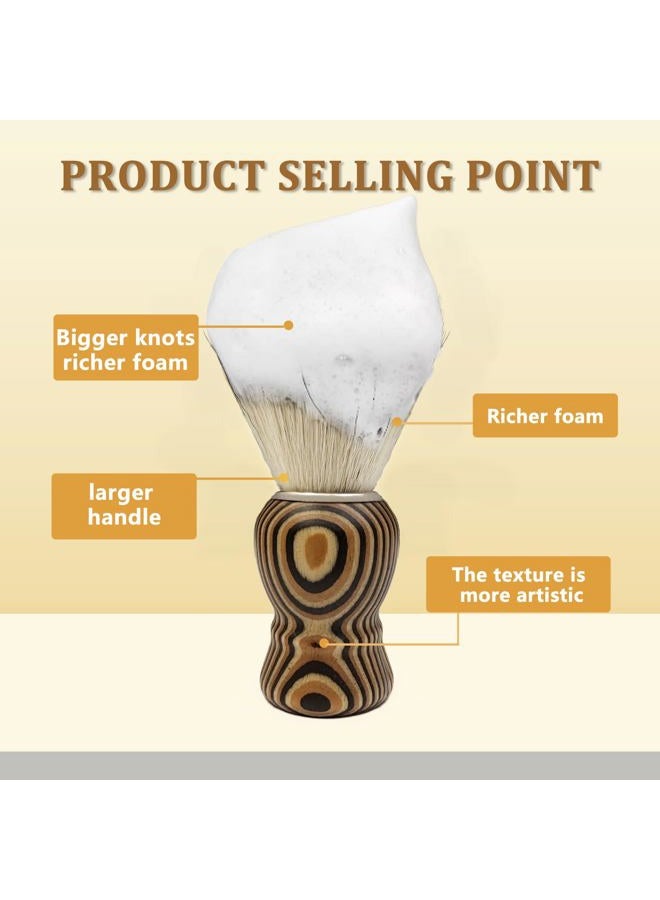 Kikc KIKC Hand Crafted Shaving Brush for Vegans, Synthetic Hair Bristle for Wet Shave, Comfortable Handle, Suitable for Leg Shaving - Image 3