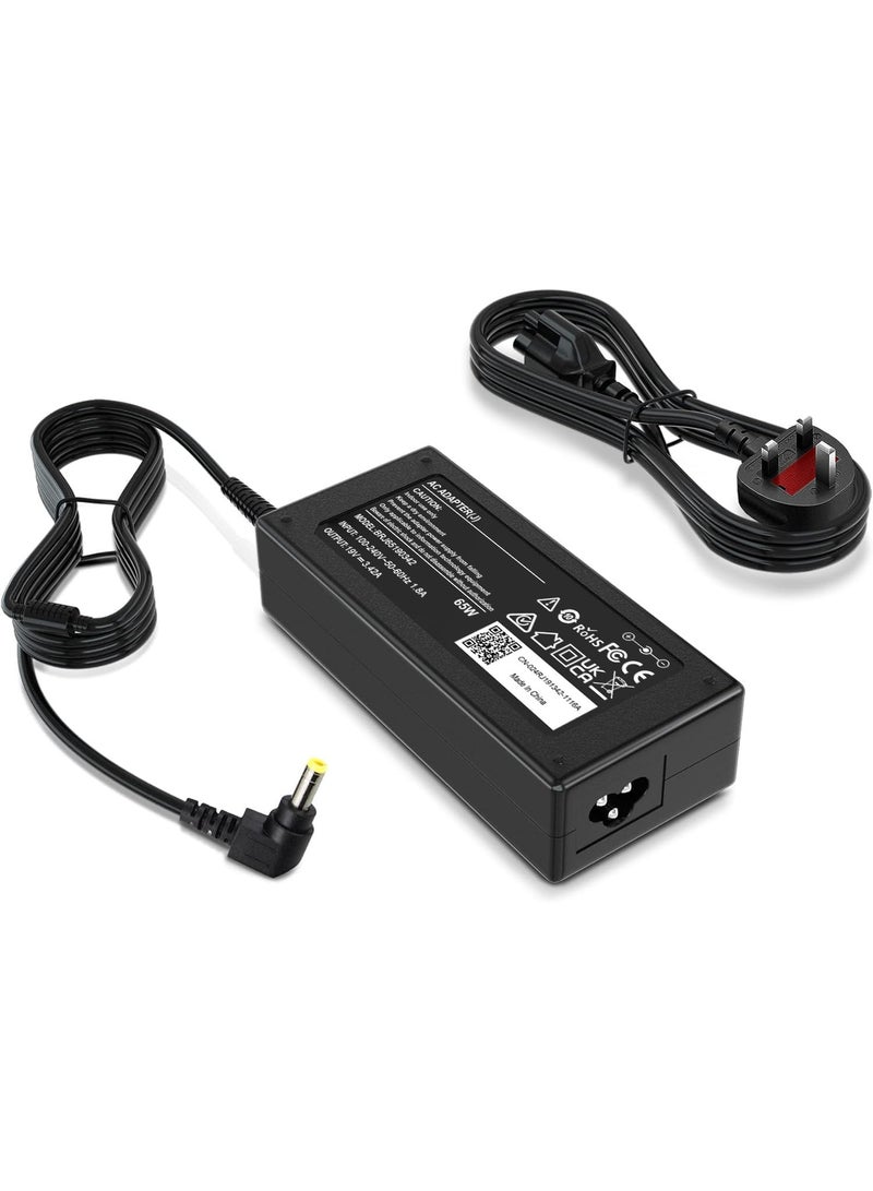 Zexen 65W Laptop Charger for Toshiba Satellite C50 C55 C55D C55T C655 C675 C850 C855 C855D C875 P50 L50 L55 L55D L75 L300 L305 PA3917U-1ACA PA3714U-1ACA PA5035U-1ACA 19V 3.42A AC Adapter Connector 5.5x2.5mm - Image 1