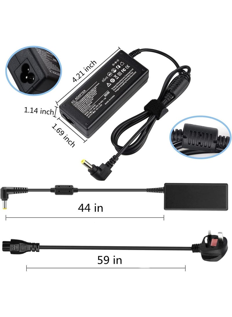 Zexen 65W Laptop Charger for Toshiba Satellite C50 C55 C55D C55T C655 C675 C850 C855 C855D C875 P50 L50 L55 L55D L75 L300 L305 PA3917U-1ACA PA3714U-1ACA PA5035U-1ACA 19V 3.42A AC Adapter Connector 5.5x2.5mm - Image 2