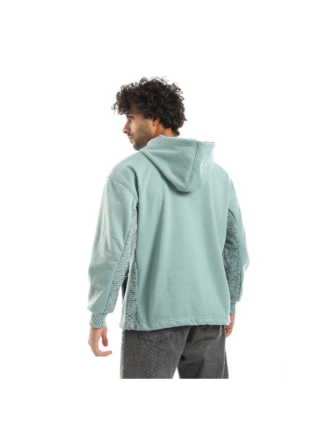 Caesar Men's oversized hoodie with hood and printed sides and sleeves - Image 3